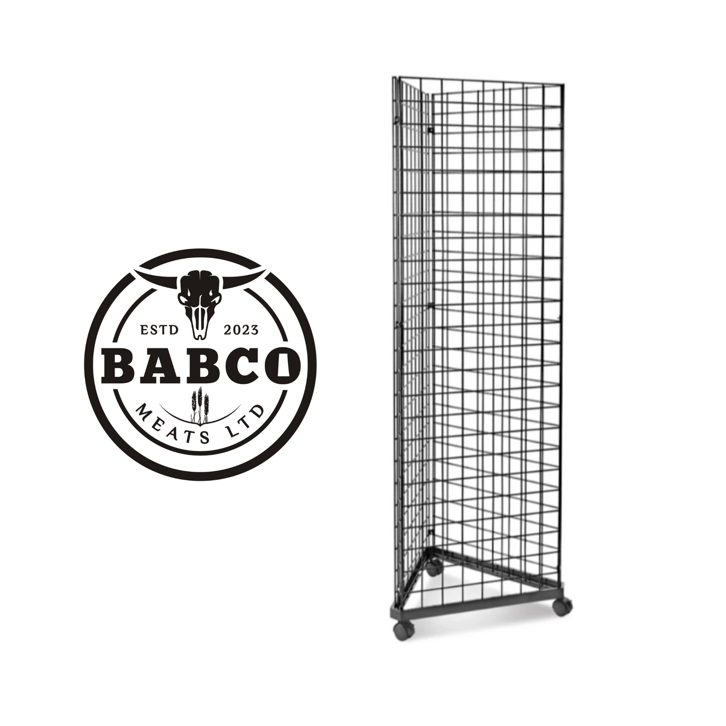 BABCO MEATS BEEF JERKY DISPLAY RACK