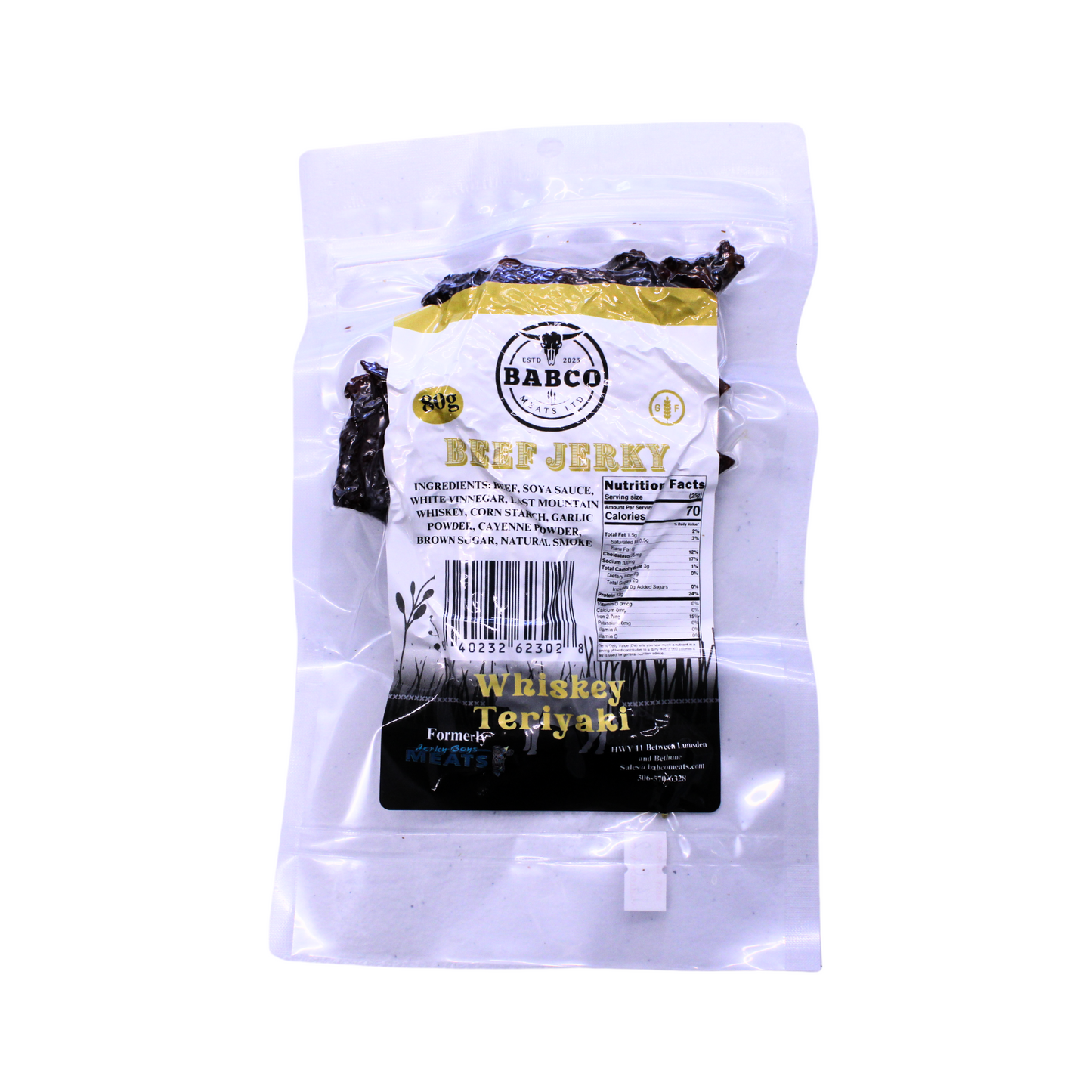 BABCO MEATS WHISKEY TERIYAKI JERKY