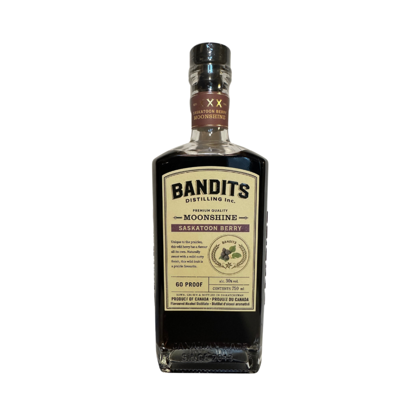 BANDITS DISTILLING SASKATOON BERRY MOONSHINE