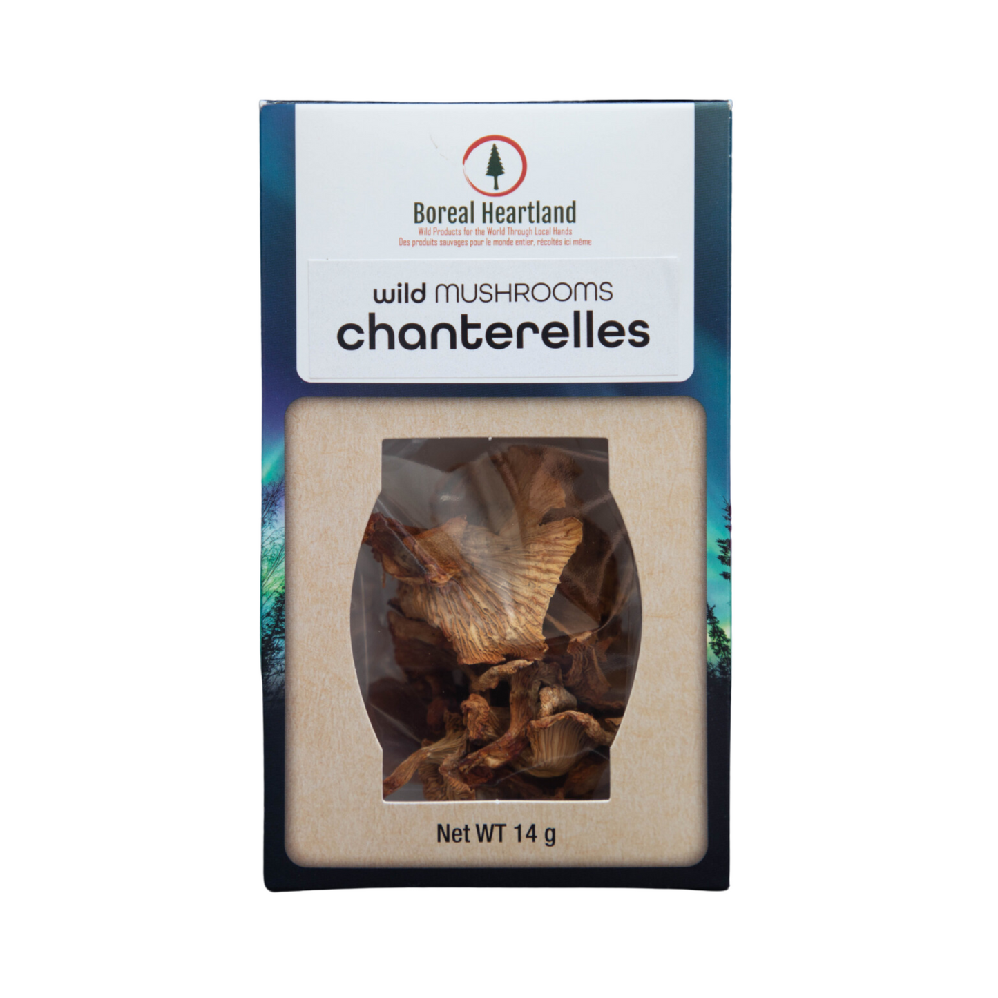 BOREAL HEARTLAND DRIED CHANTERELLES WILD MUSHROOMS