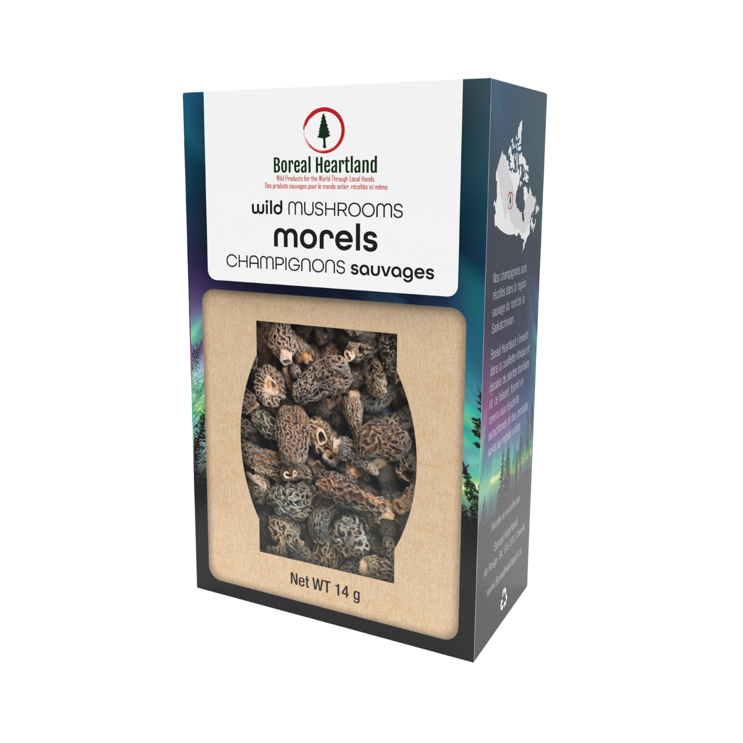 BOREAL HEARTLAND DRIED MORELS WILD MUSHROOMS