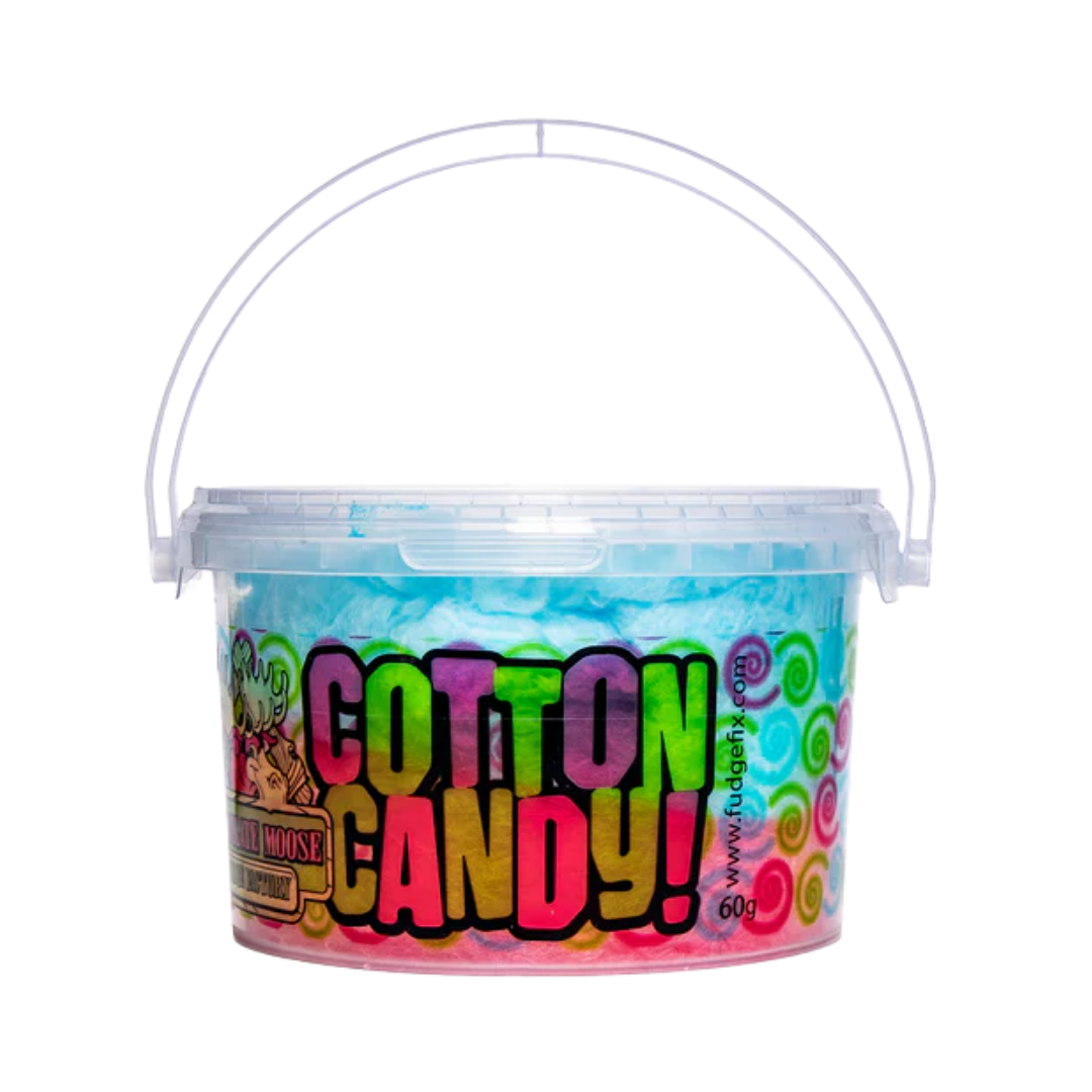 CHOCOLATE MOOSE FUDGE FACTORY BLUE RASPBERRY CHERRY COTTON CANDY