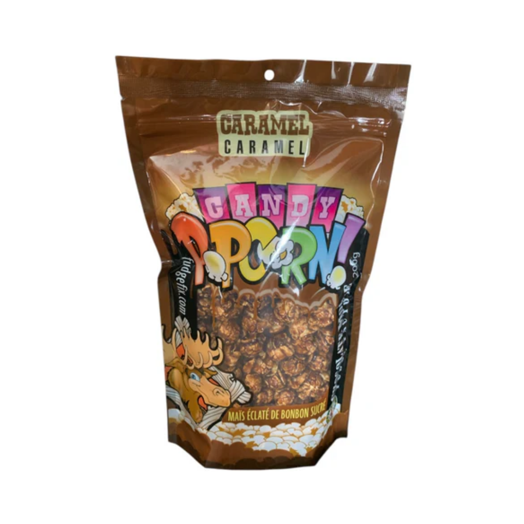 CHOCOLATE MOOSE FUDGE FACTORY CARAMEL CANDY POPCORN