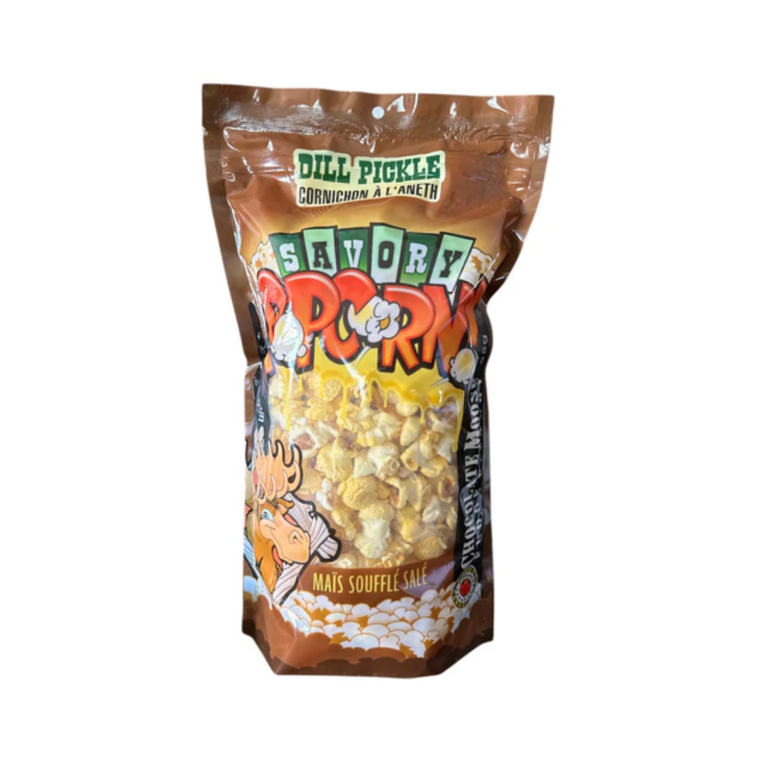 CHOCOLATE MOOSE FUDGE FACTORY DEADLY DILL PICKLE SAVORY POPCORN