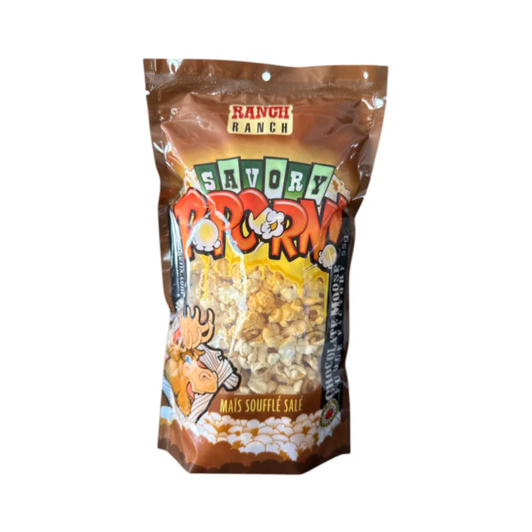 CHOCOLATE MOOSE FUDGE FACTORY RANCH SAVORY POPCORN