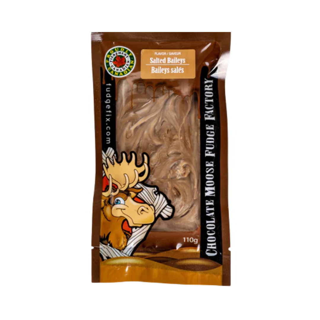 CHOCOLATE MOOSE FUDGE FACTORY SALTED BAILEY'S FUDGE
