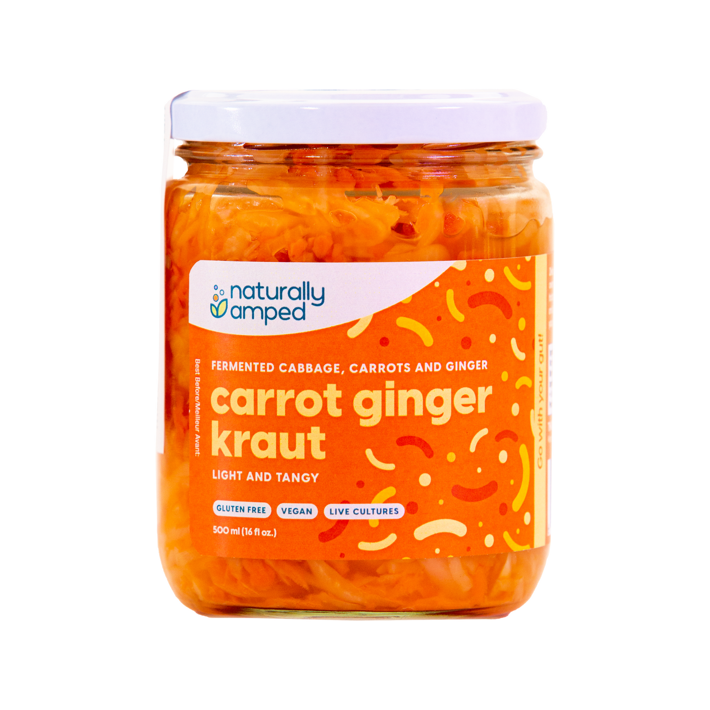 NATURALLY AMPED CARROT GINGER KRAUT