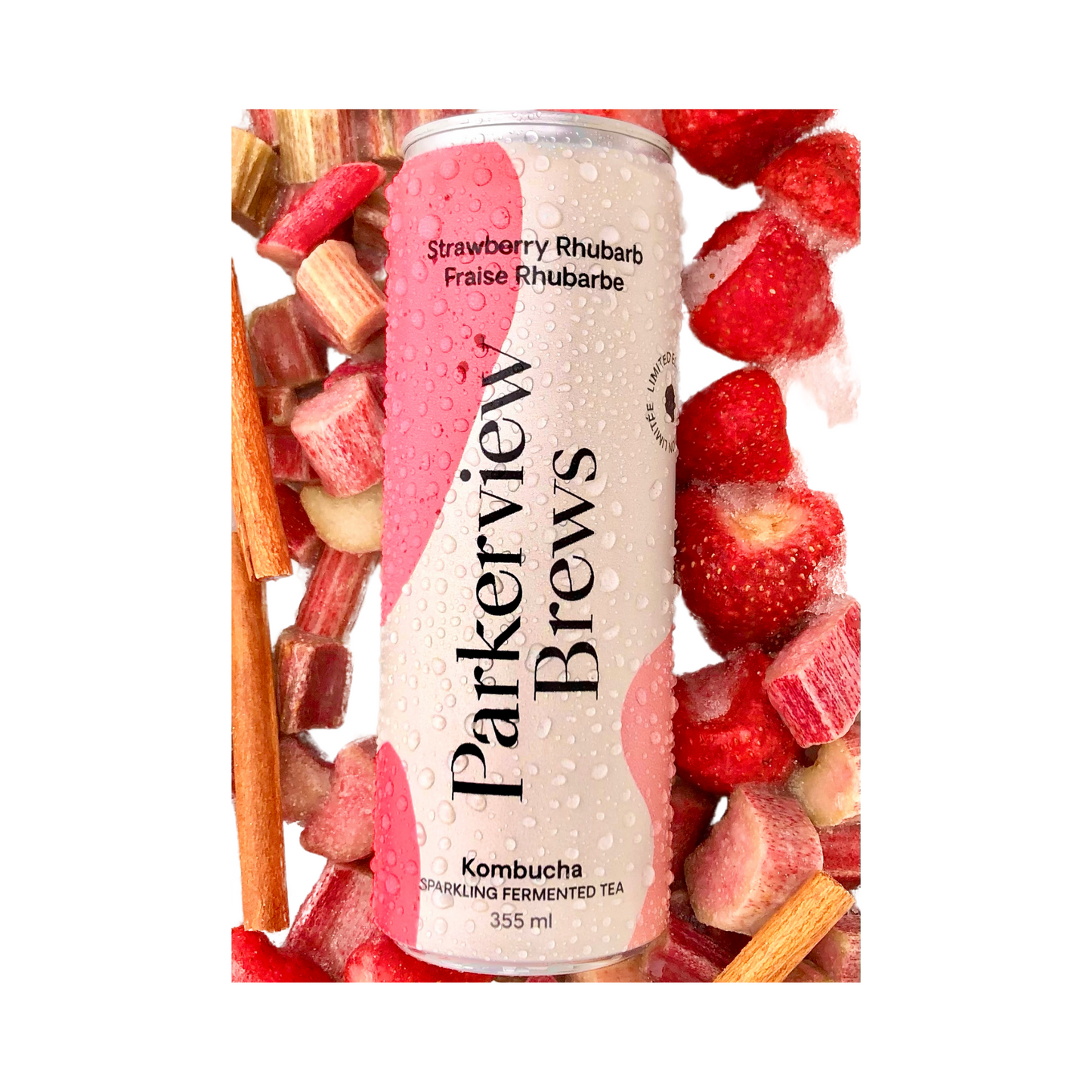 PARKERVIEW BREWS KOMBUCHA STRAWBERRY RHUBARB ***SEASONAL RELEASE ***
