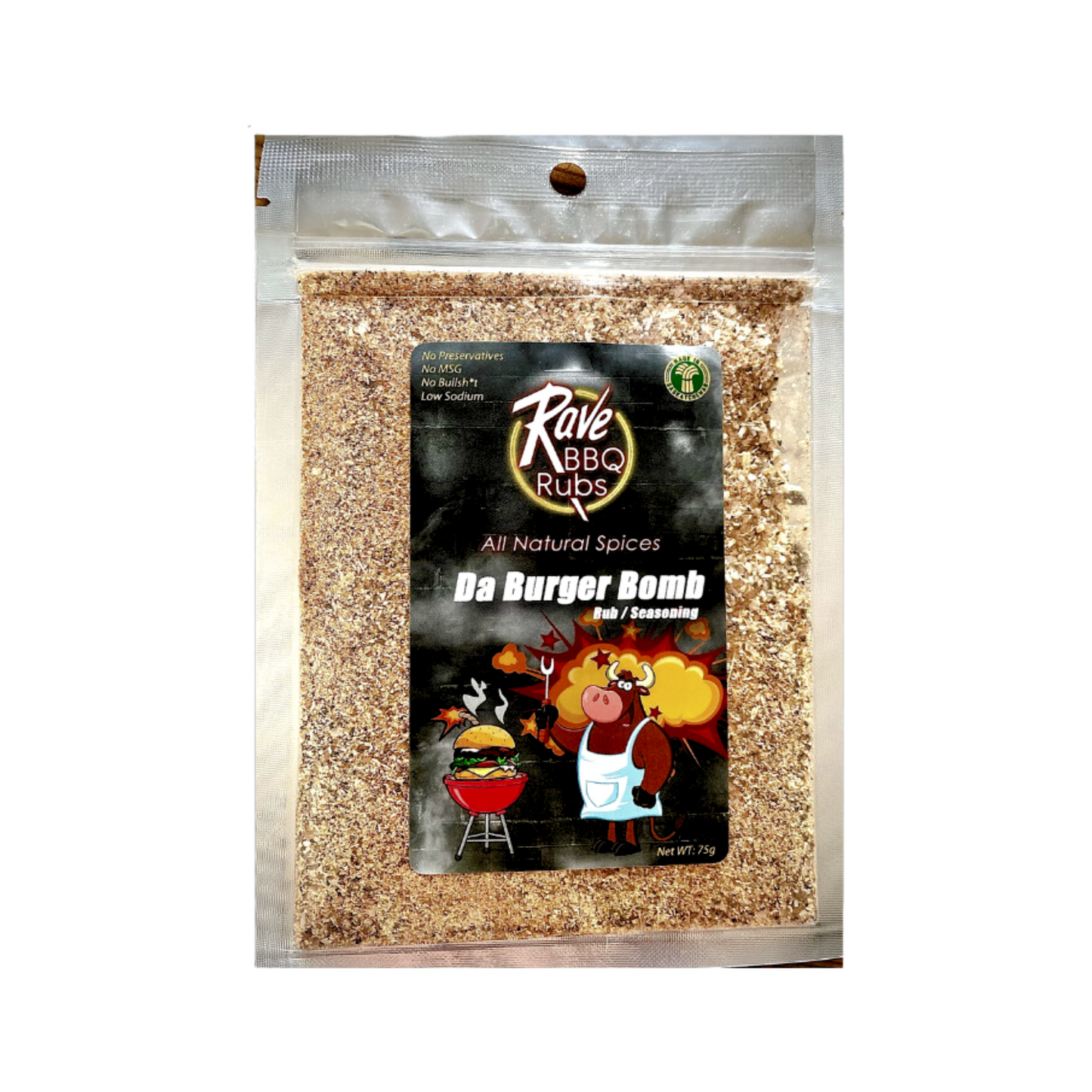 RAVE BBQ RUBS DA BURGER BOMB