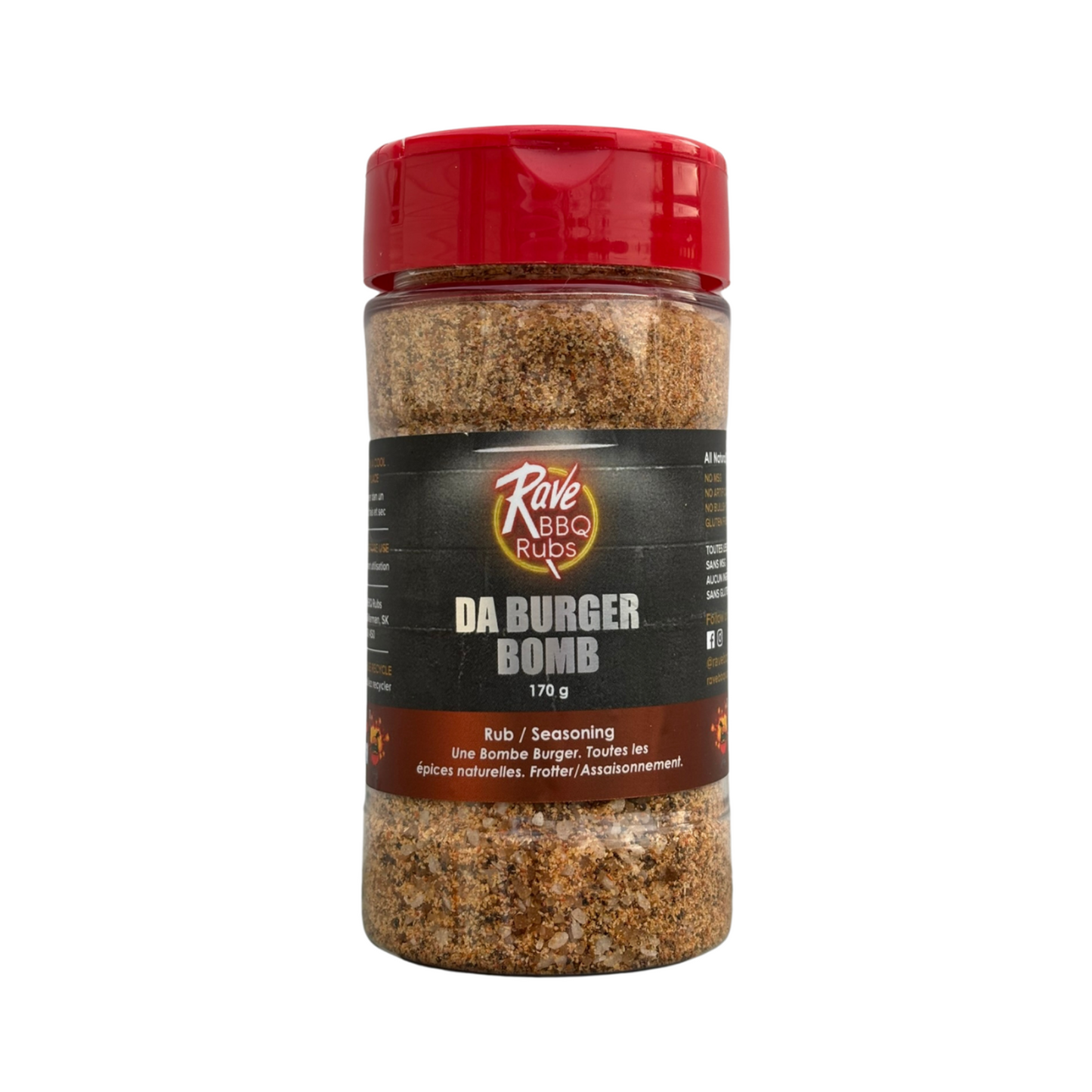 RAVE BBQ RUBS DA BURGER BOMB