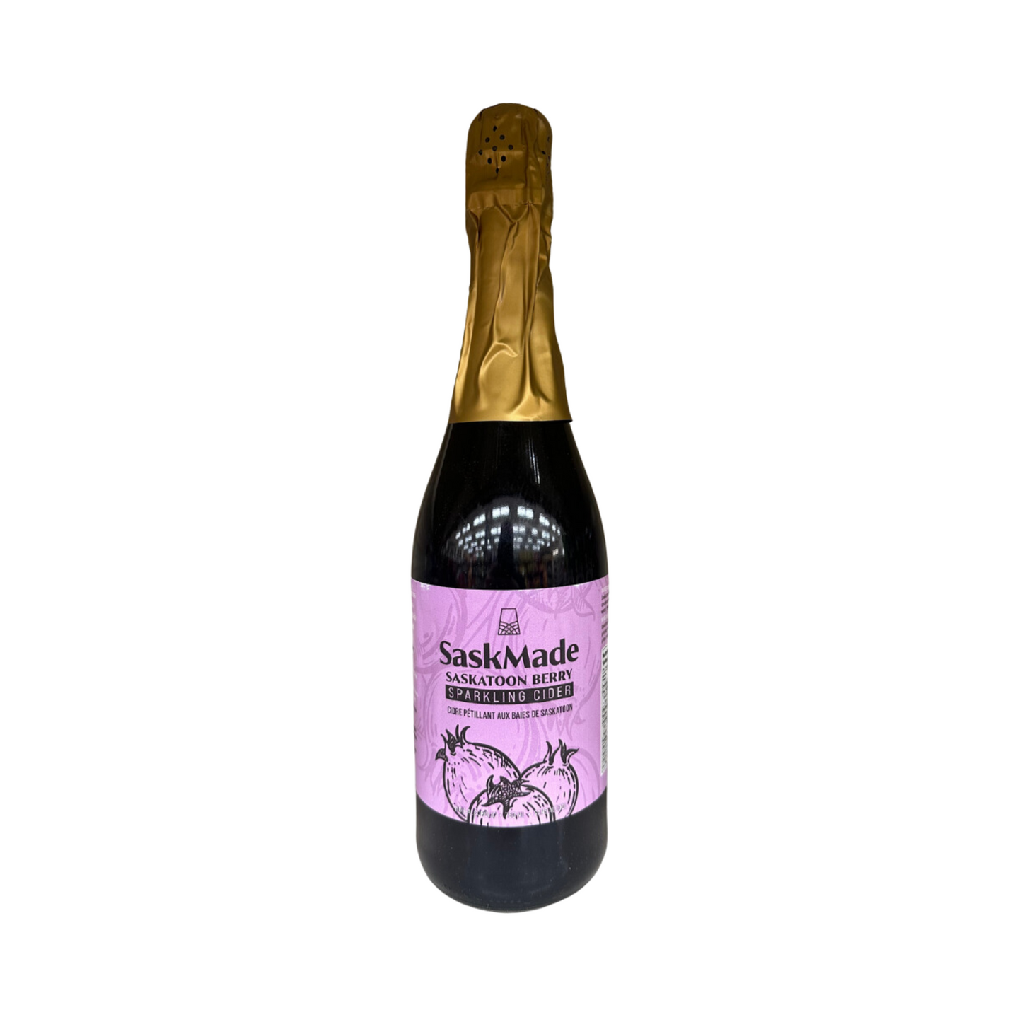 SASKMADE SASKATOON BERRY SPARKLING CIDER (NON-ALCOHOLIC)