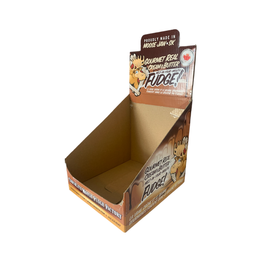 CHOCOLATE MOOSE FUDGE FACTORY 12 BAR TABLE  DISPLAYER