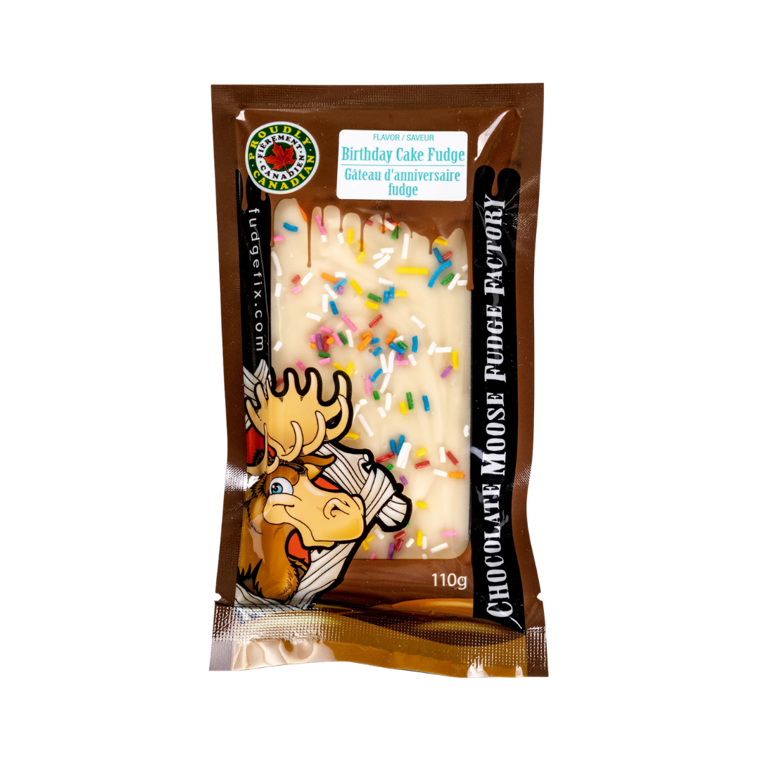 CHOCOLATE MOOSE FUDGE FACTORY BIRTHDAY CAKE FUDGE  BARS