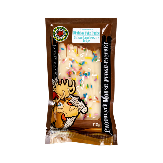 CHOCOLATE MOOSE FUDGE FACTORY BIRTHDAY CAKE FUDGE  BARS