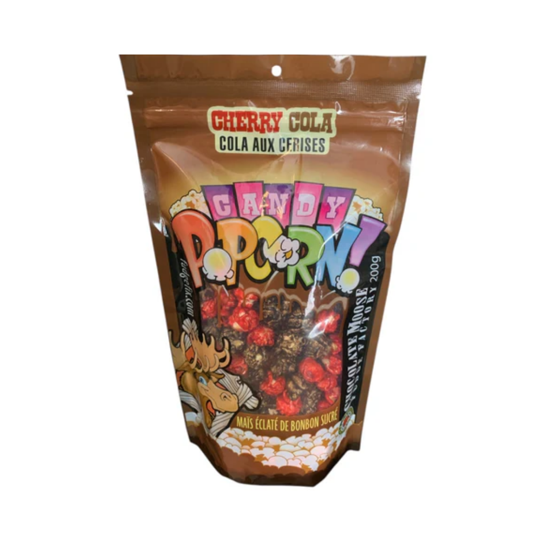CHOCOLATE MOOSE FUDGE FACTORY CHERRY COLA CANDY POPCORN