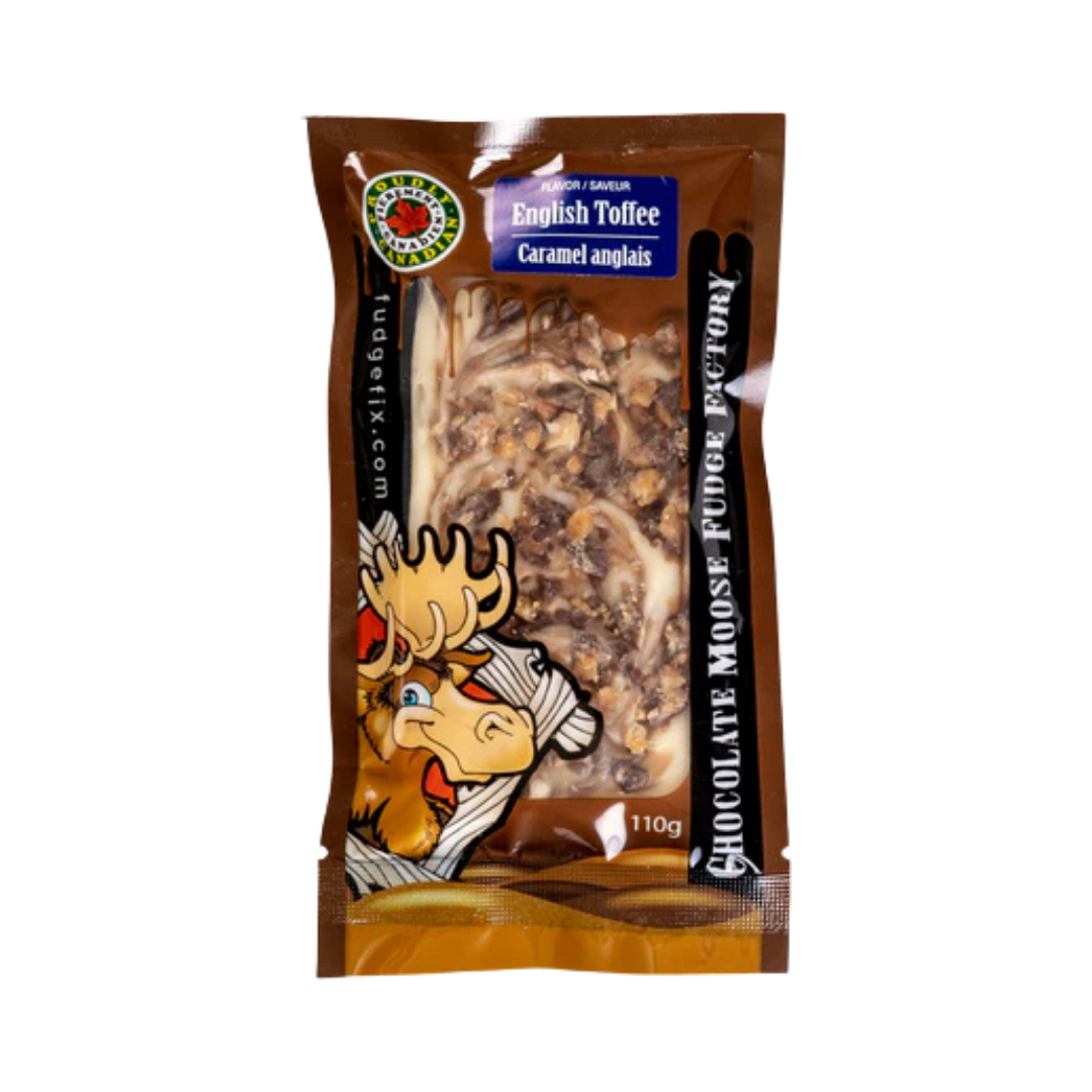 CHOCOLATE MOOSE FUDGE FACTORY ENGLISH TOFFEE FUDGE