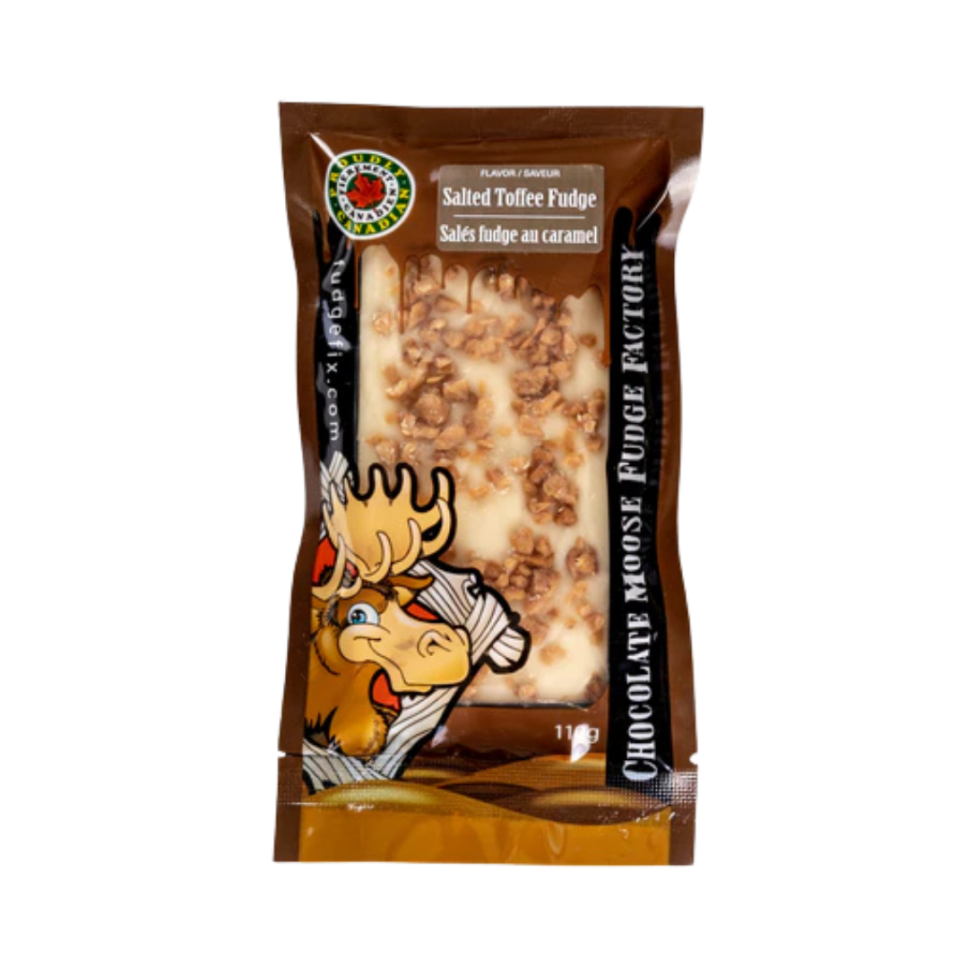 CHOCOLATE MOOSE FUDGE FACTORY SALTED TOFFEE FUDGE