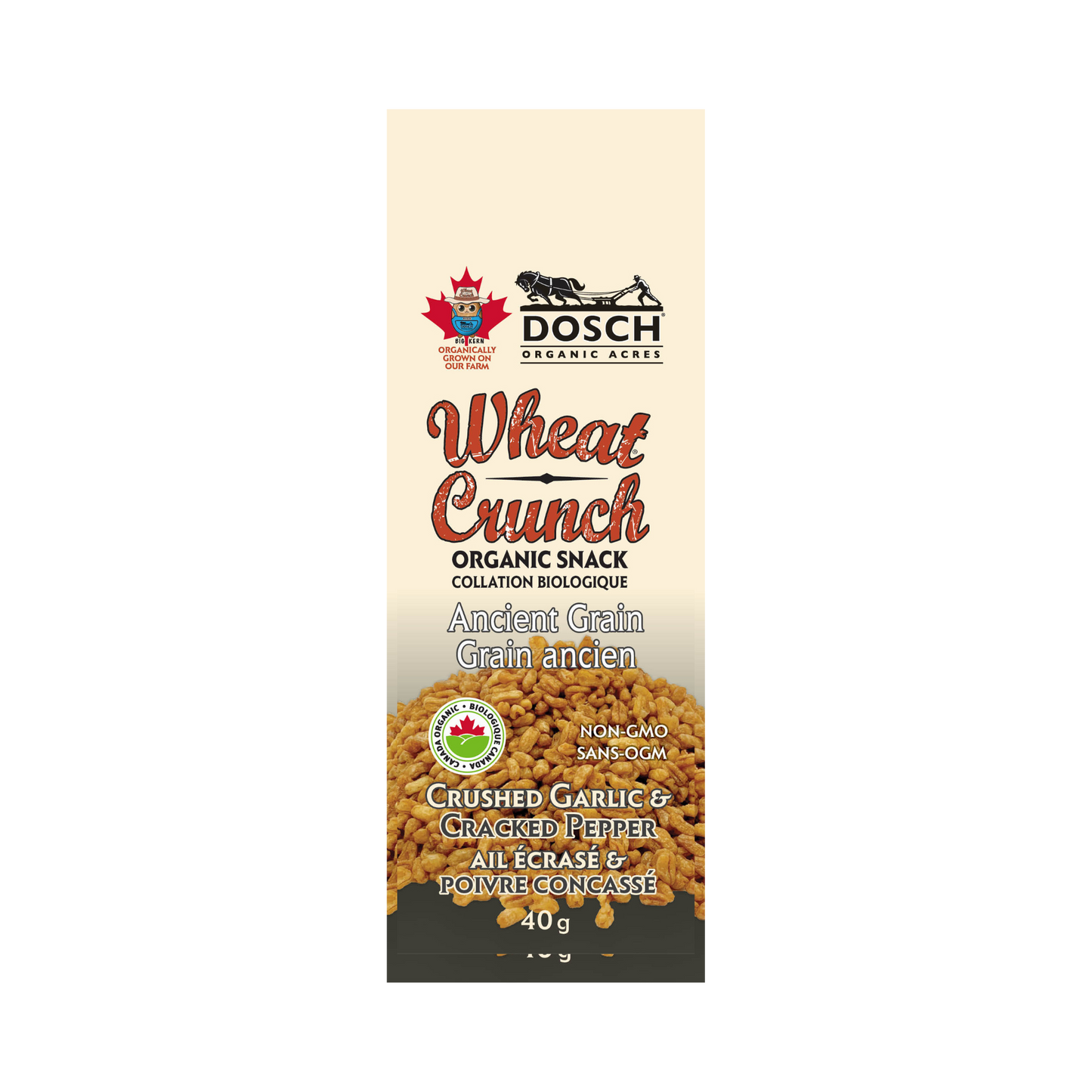 DOSCH ORGANIC ACRES WHEAT CRUNCH CRUSHED GARLIC & CRACKED PEPPER