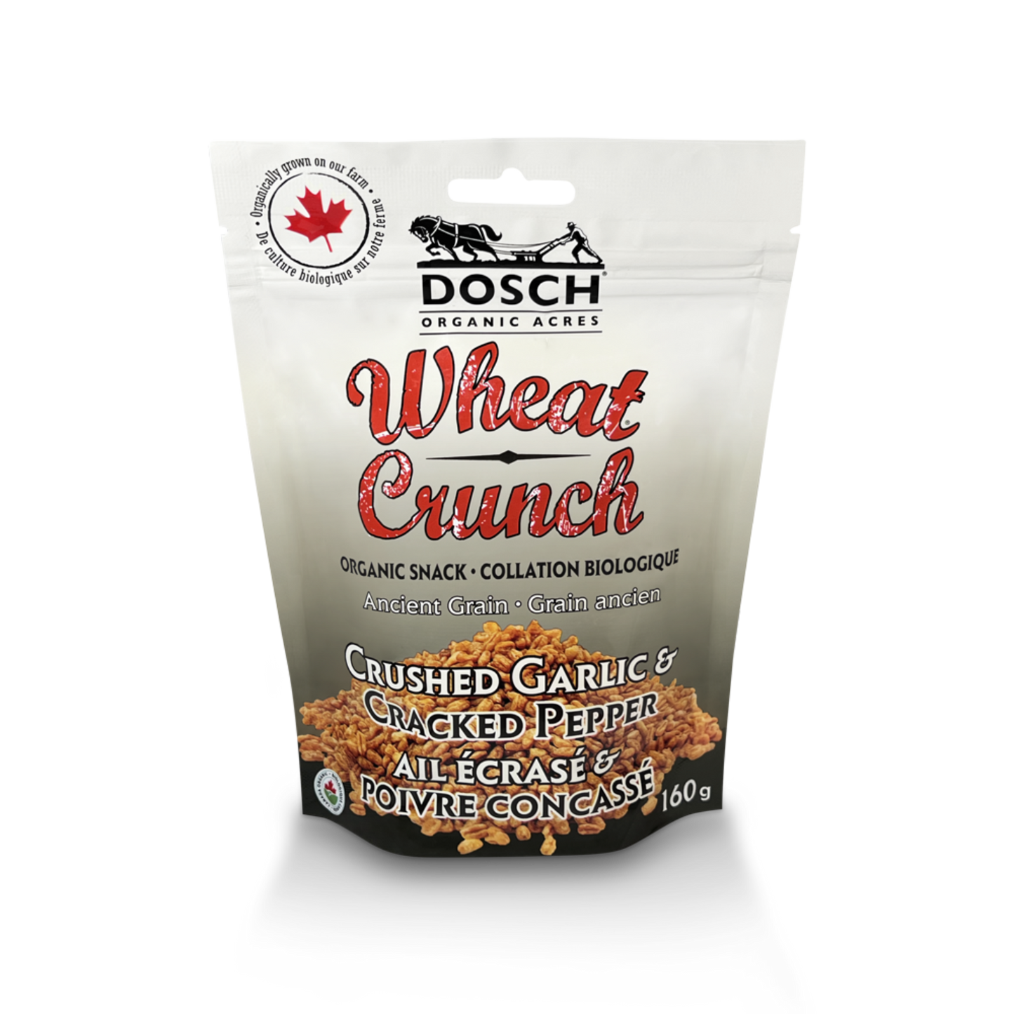 DOSCH ORGANIC ACRES WHEAT CRUNCH CRUSHED GARLIC & CRACKED PEPPER