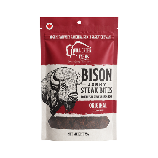 QUILL CREEK FARMS BISON JERKY BITES ORIGINAL