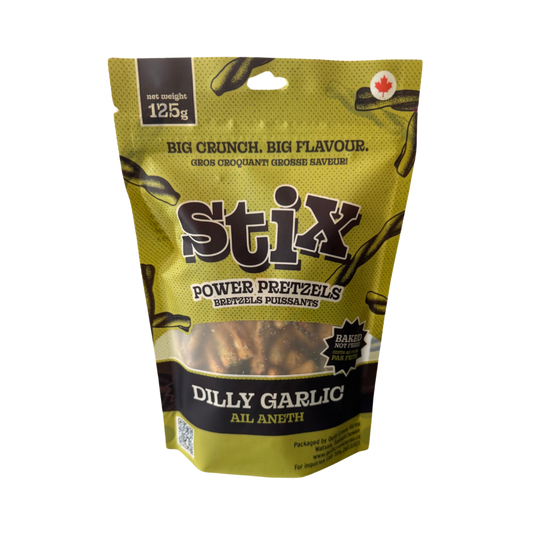 QUILL CREEK FARMS STIX POWER PRETZELS DILLY GARLIC